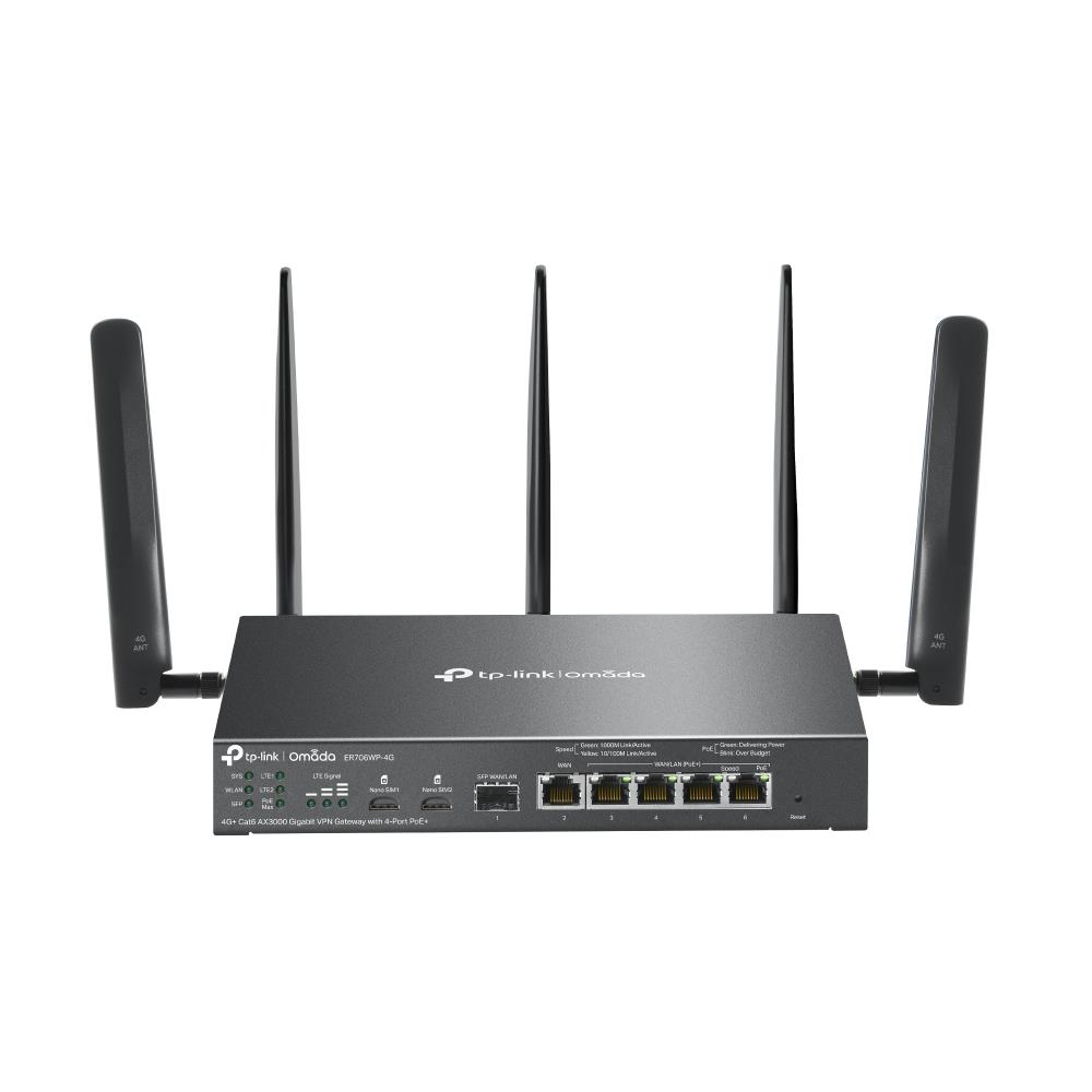 WRL ROUTER 1000M 6PORT VPN/OMADA 4G+ ER706WP-4G TP-LINK