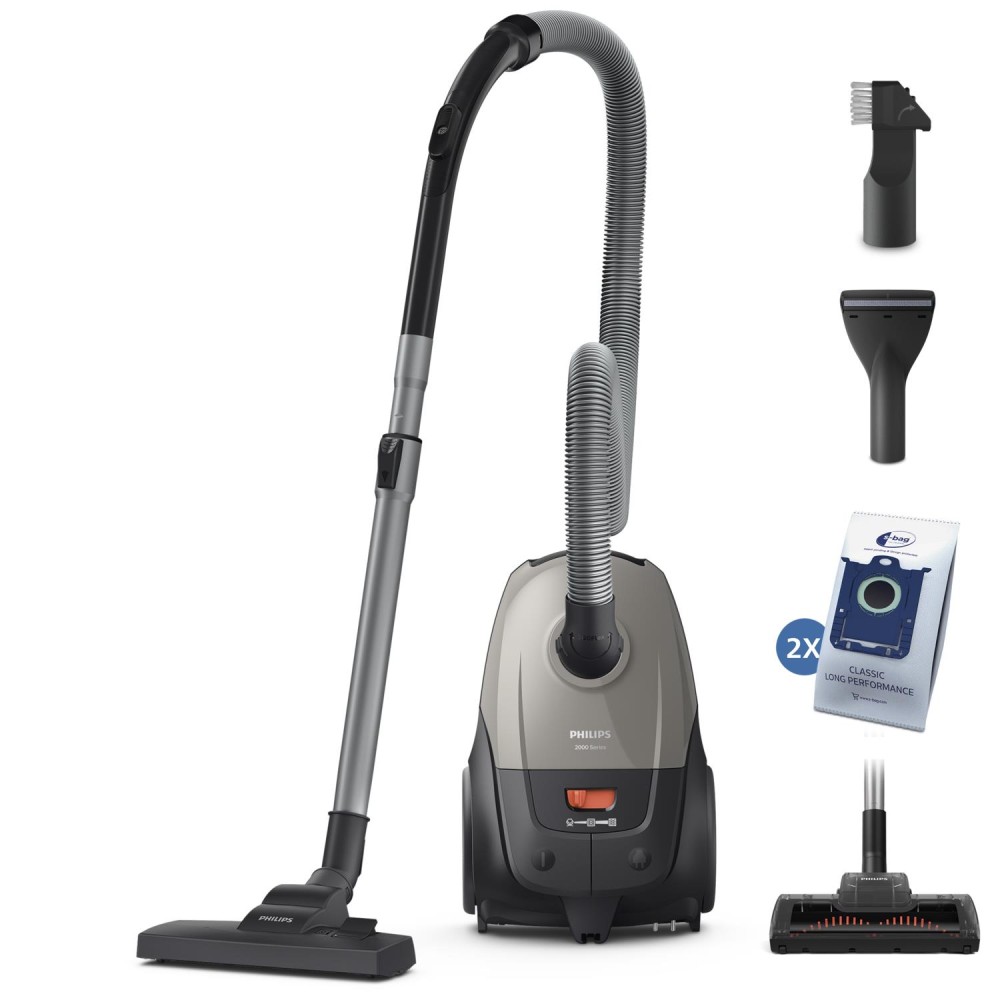 Vacuum Cleaner|PHILIPS|Input power 850 W|Dust capacity 3 L|Cylinder vacuum|Cleaning type Dry|Dust container Dust bag|Colour Black/Grey|XD2152/12