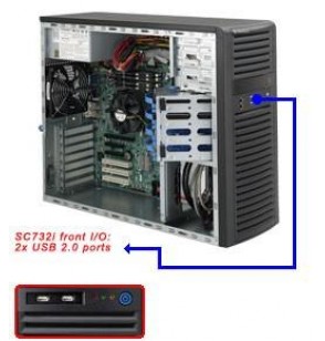 SERVER CHASSIS TOWER 500W EATX/CSE-732I-500B SUPERMICRO