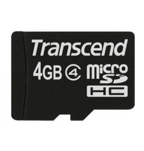 MEMORY MICRO SDHC 4GB/CLASS4 TS4GUSDC4 TRANSCEND