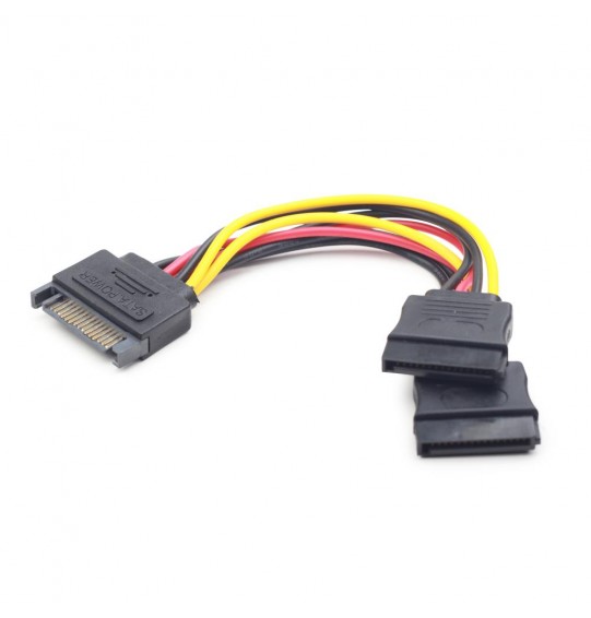 CABLE POWER SPLITTER SATA/0.15M CC-SATAM2F-01 GEMBIRD