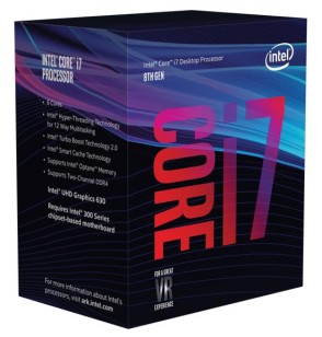 CPU | INTEL | Core i7 | i7-8700K | Coffee Lake | 3700 MHz | Cores 6 | 12MB | Socket LGA1151 | 95 Watts | GPU HD 630 | BOX | BX80684I78700KSR3QR