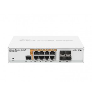 Switch | MIKROTIK | 8x10Base-T / 100Base-TX / 1000Base-T | 4xSFP | 1xConsole | CRS112-8P-4S-IN