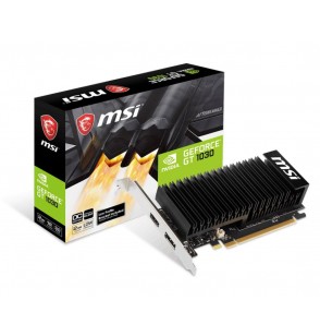 Graphics Card | MSI | NVIDIA GeForce GT 1030 | 2 GB | 64 bit | PCIE 3.0 16x | GDDR4 | Memory 2010 MHz | GPU 1431 MHz | Single Slot Fansink | 1xHDMI | 1xDisplayPort | GT10302GHD4LPOC