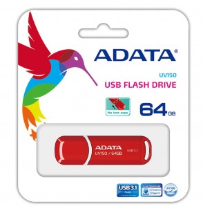 MEMORY DRIVE FLASH USB3.1 64GB/RED AUV150-64G-RRD ADATA