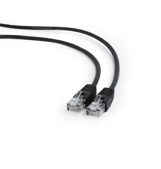 PATCH CABLE CAT5E UTP 0.25M/BLACK PP12-0.25M/BK GEMBIRD