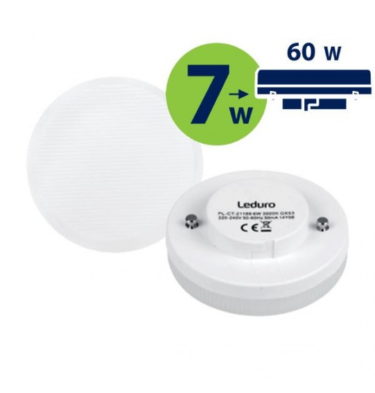 Light Bulb | LEDURO | Power consumption 7 Watts | Luminous flux 600 Lumen | 3000 K | 220-240V | Beam angle 100 degrees | 21199
