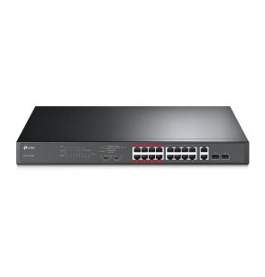 Switch | TP-LINK | Desktop/pedestal | 16x10Base-T / 100Base-TX | 2x10/100/1000BASE-T/SFP combo | PoE+ ports 16 | 192 Watts | TL-SL1218MP