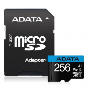 MEMORY MICRO SDXC 256GB W/AD./AUSDX256GUICL10A1-RA1 ADATA