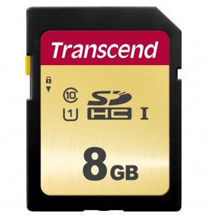 MEMORY SDHC 8GB UHS-I/TS8GSDC500S TRANSCEND