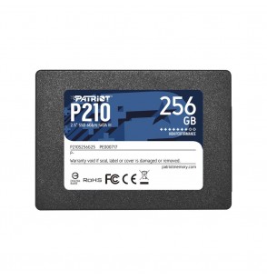 SSD | PATRIOT | P210 | 256GB | SATA 3.0 | Write speed 400 MBytes/sec | Read speed 500 MBytes/sec | 2,5" | TBW 120 TB | P210S256G25