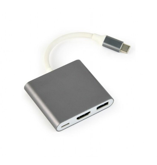 I/O ADAPTER USB-C TO HDMI/USB3/USB-C A-CM-HDMIF-02-SG GEMBIRD