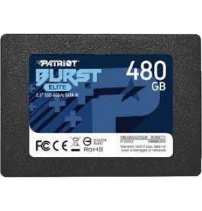 SSD | PATRIOT | Burst Elite | 480GB | SATA 3.0 | 3D NAND | Write speed 320 MBytes/sec | Read speed 450 MBytes/sec | 2,5" | TBW 200 TB | PBE480GS25SSDR