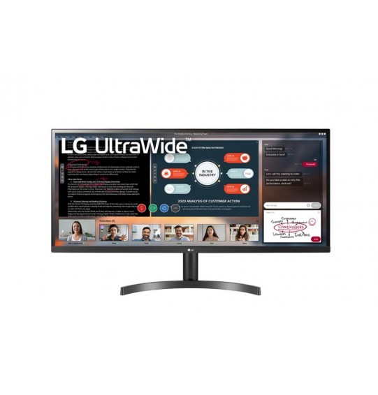 LCD Monitor | LG | 34" | 21 : 9 | Panel IPS | 2560x1080 | 21:9 | 75Hz | Matte | 5 ms | 34WP500-B