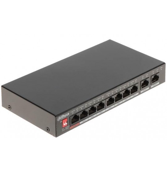 Switch | DAHUA | PFS3010-8ET-96-V2 | Desktop/pedestal | PoE ports 8 | 96 Watts | DH-PFS3010-8ET-96-V2