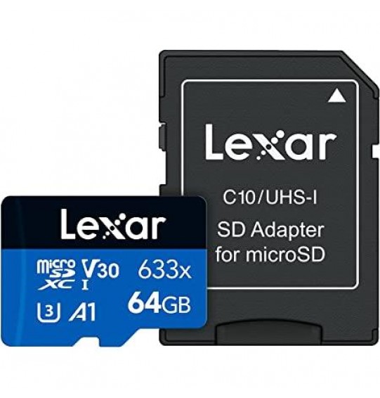 MEMORY MICRO SDXC 64GB UHS-I/W/ADAPTER LSDMI64GBB633A LEXAR