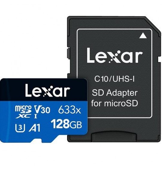 MEMORY MICRO SDXC 128GB UHS-I/W/ADAPTER LSDMI128BB633A LEXAR