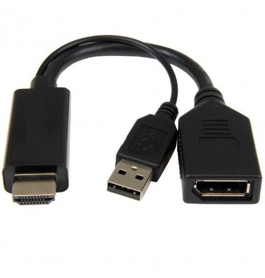 I/O ADAPTER HDMI TO DP/BLACK A-HDMIM-DPF-01 GEMBIRD