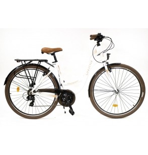 BICYCLE CITY LIFESTYLE 3.0 W/R:28" F:48cm WH/BR ROCKSBIKE