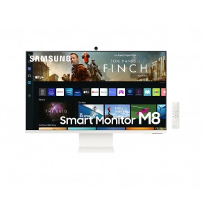 LCD Monitor | SAMSUNG | S32BM801UU | 32" | TV Monitor/Smart/4K | Panel VA | 3840x2160 | 16:9 | 60Hz | 4 ms | Speakers | Camera | Height adjustable | Tilt | Colour White | LS32BM801UUXEN