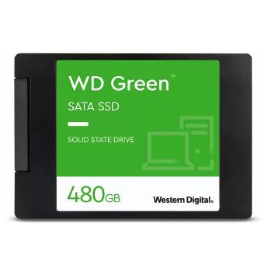 SSD | WESTERN DIGITAL | Green | 480GB | SATA 3.0 | SLC | Read speed 545 MBytes/sec | 2,5" | MTBF 1000000 hours | WDS480G3G0A