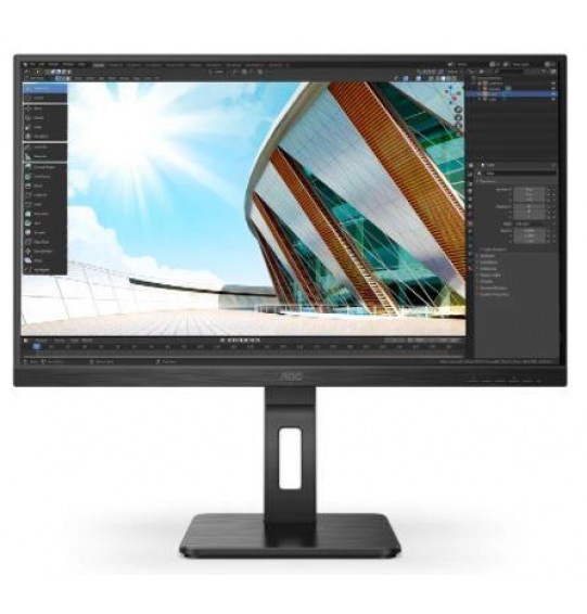 LCD Monitor | AOC | 27P2Q | 27" | Business | Panel IPS | 1920x1080 | 16:9 | 75Hz | Matte | 4 ms | Speakers | Swivel | Pivot | Height adjustable | Tilt | Colour Black | 27P2Q