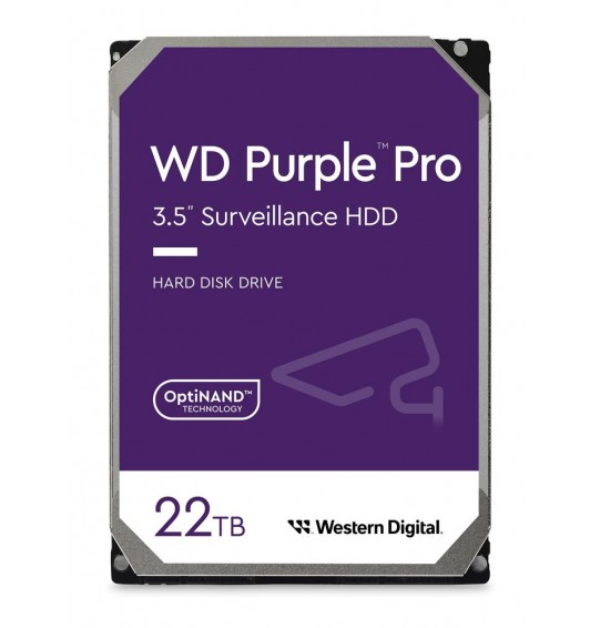 HDD | WESTERN DIGITAL | Purple Pro | 22TB | SATA | 512 MB | 7200 rpm | 3,5" | WD221PURP