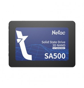 SSD | NETAC | SA500 | 120GB | SATA 3.0 | 3D NAND | Write speed 400 MBytes/sec | Read speed 500 MBytes/sec | 2,5" | TBW 60 TB | MTBF 1500000 hours | NT01SA500-120-S3X