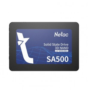 SSD | NETAC | SA500 | 240GB | SATA 3.0 | 3D NAND | Write speed 450 MBytes/sec | Read speed 520 MBytes/sec | 2,5" | TBW 120 TB | MTBF 1500000 hours | NT01SA500-240-S3X