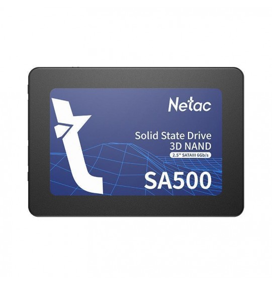 SSD | NETAC | SA500 | 1TB | SATA 3.0 | 3D NAND | Write speed 475 MBytes/sec | Read speed 530 MBytes/sec | 2,5" | TBW 480 TB | MTBF 1500000 hours | NT01SA500-1T0-S3X