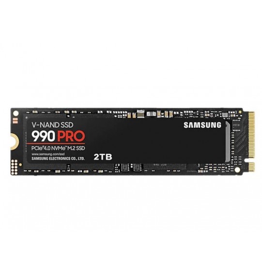 SSD | SAMSUNG | 990 PRO | 2TB | M.2 | PCIE | NVMe | MLC | Write speed 6900 MBytes/sec | Read speed 7450 MBytes/sec | 2.3mm | TBW 1200 TB | MTBF 1500000 hours | MZ-V9P2T0BW