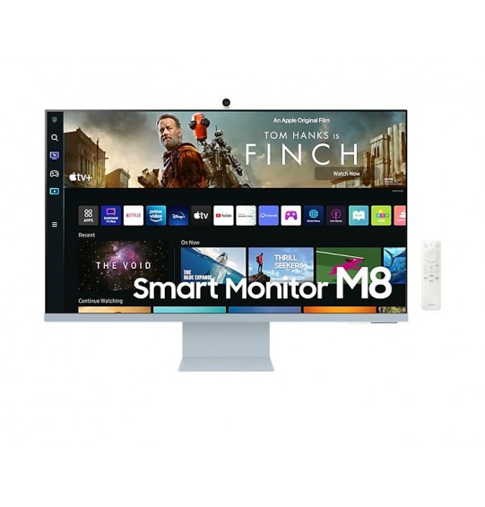 LCD Monitor | SAMSUNG | S32BM80BUU | 32" | 4K | Panel VA | 3840x2160 | 16:9 | 60Hz | 4 ms | Speakers | Camera | Height adjustable | Tilt | Colour Blue/ White | LS32BM80BUUXEN