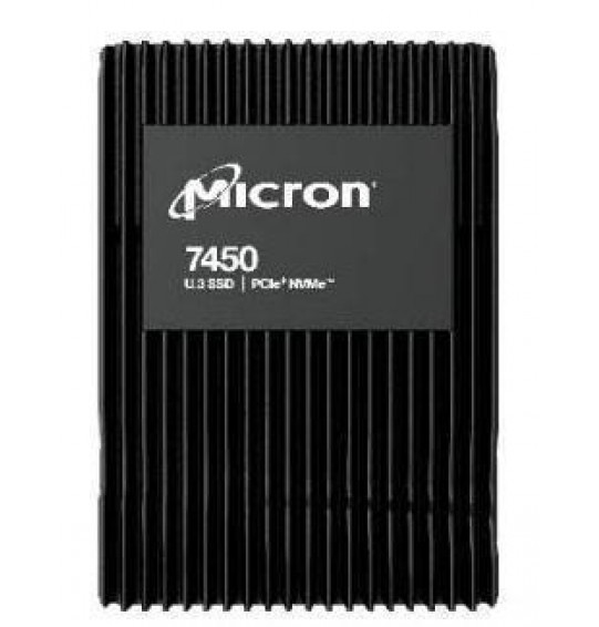 SSD | MICRON | SSD series 7450 PRO | 7.68TB | PCIE | NVMe | NAND flash technology TLC | Write speed 5600 MBytes/sec | Read speed 6800 MBytes/sec | Form Factor U.3 | TBW 14000 TB | MTFDKCC7T6TFR-1BC1ZABYYT