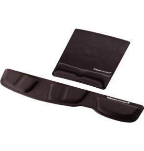 MOUSE PAD WRIST SUPPORT/BLACK 9181201 FELLOWES
