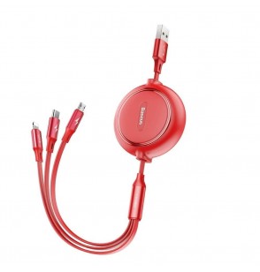 CABLE USB TO 3IN1 1.2M/RED CAMLT-JH09 BASEUS