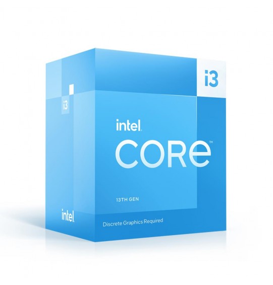CPU | INTEL | Desktop | Core i3 | i3-13100F | 3400 MHz | Cores 4 | 12MB | Socket LGA1700 | 58 Watts | BOX | BX8071513100FSRMBV