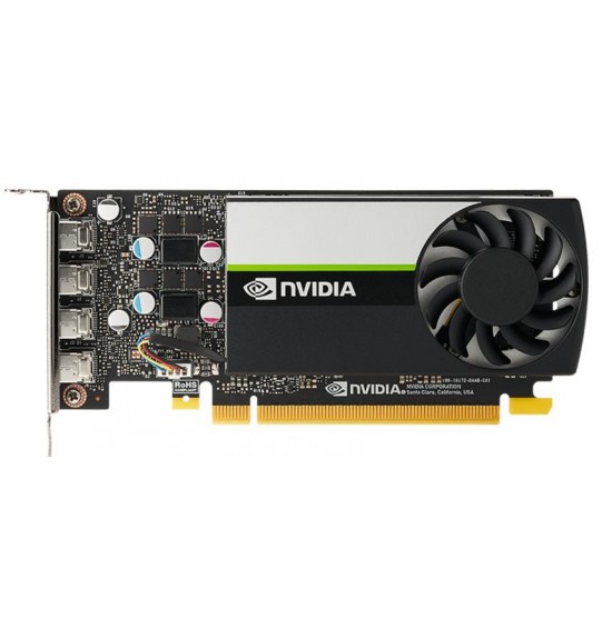 Graphics Card | PNY | NVIDIA Quadro T1000 | 8 GB | GDDR6 | 128 bit | PCIE 3.0 16x | Active | 4xMini DisplayPort | VCNT1000-8GB-SB