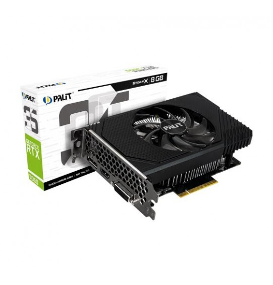 Graphics Card | PALIT | NVIDIA GeForce RTX 3050 | 8 GB | GDDR6 | 128 bit | PCIE 4.0 16x | GPU 1552 MHz | Dual Slot Fansink | 1xDVI-D | 1xHDMI | 1xDisplayPort | NE63050018P1-1070F