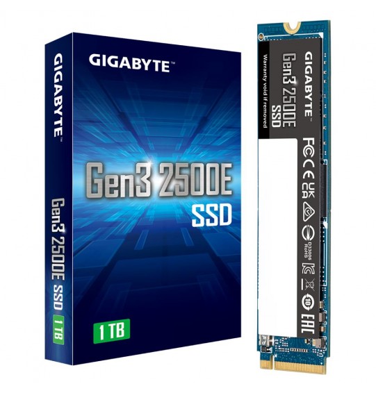 SSD | GIGABYTE | Gen3 2500E | 1TB | M.2 | PCIE | NVMe | Write speed 1800 MBytes/sec | Read speed 2400 MBytes/sec | 2.3mm | MTBF 1500000 hours | G325E1TB