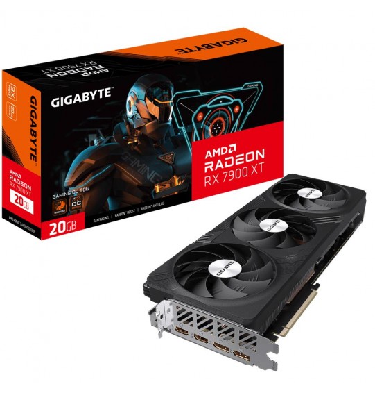 Graphics Card | GIGABYTE | AMD Radeon RX 7900 XT | 20 GB | GDDR6 | 320 bit | PCIE 4.0 16x | Dual Slot Fansink | 2xHDMI | 2xDisplayPort | GV-R79XTGAMINGOC-20GD