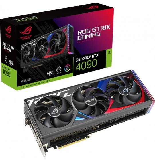 Graphics Card | ASUS | NVIDIA GeForce RTX 4090 | 24 GB | GDDR6X | 384 bit | PCIE 4.0 16x | 2xHDMI | 3xDisplayPort | ROG-STRIX-RTX4090-24G-GAM