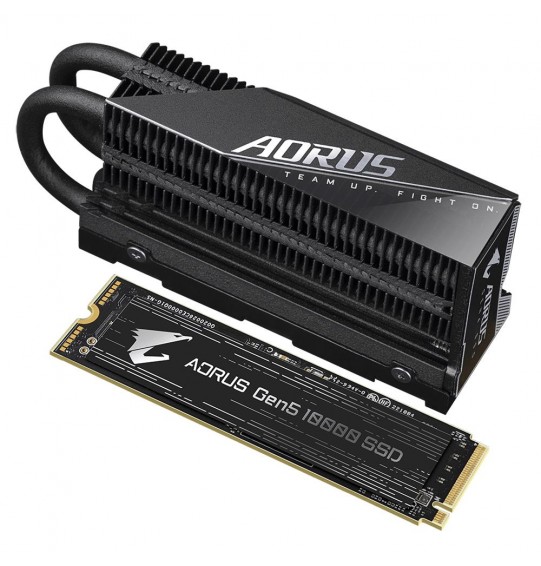 SSD | GIGABYTE | AORUS | 2TB | M.2 | PCIE | NVMe | 3D TLC | Write speed 9500 MBytes/sec | Read speed 10000 MBytes/sec | MTBF 1600000 hours | AG510K2TB