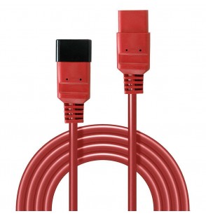 CABLE POWER IEC EXTENSION 3M/RED 30125 LINDY