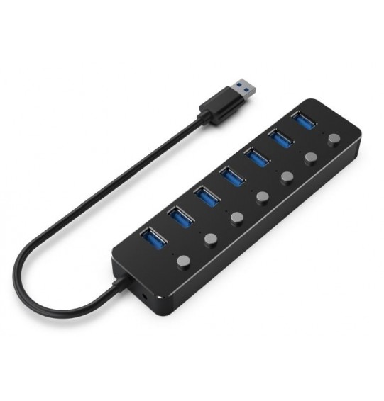 I/O HUB USB3 7PORT/UHB-U3P7P-01 GEMBIRD