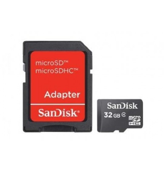 MEMORY MICRO SDHC 32GB W/ADAPT/CL4 SDSDQM-032G-B35A SANDISK