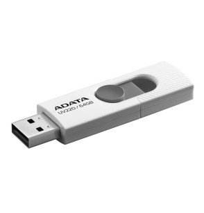MEMORY DRIVE FLASH USB2 64GB/WHITE AUV220-64G-RWHGY ADATA