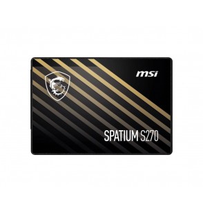 SSD | MSI | SPATIUM S270 | 960GB | SATA | 3D NAND | Write speed 450 MBytes/sec | Read speed 500 MBytes/sec | 2,5" | TBW 500 TB | MTBF 2000000 hours | S78-440P130-P83