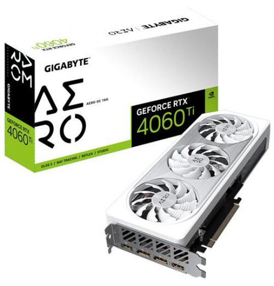 Graphics Card | GIGABYTE | NVIDIA GeForce RTX 4060 Ti | 16 GB | GDDR6 | 128 bit | PCIE 4.0 16x | Memory 2595 MHz | Dual Slot Fansink | 2xHDMI | 2xDisplayPort | GV-N406TAEROOC-16GD