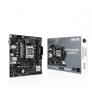 Mainboard | ASUS | AMD A620 | Micro-ATX | Memory DDR5 | Memory slots 2 | 1xPCI-Express 3.0 1x | 1xPCI-Express 4.0 16x | 1xM.2 | 1x15pin D-sub | 1xHDMI | 2xUSB 2.0 | 4xUSB 3.2 | 1xPS/2 | 1xRJ45 | 3xAudio port | PRIMEA620M-K