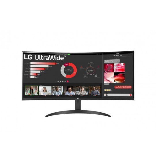 LCD Monitor | LG | 34WR50QC-B | 34" | Curved/21 : 9 | Panel VA | 3440x1440 | 21:9 | 100Hz | Matte | 5 ms | Tilt | Colour Black | 34WR50QC-B